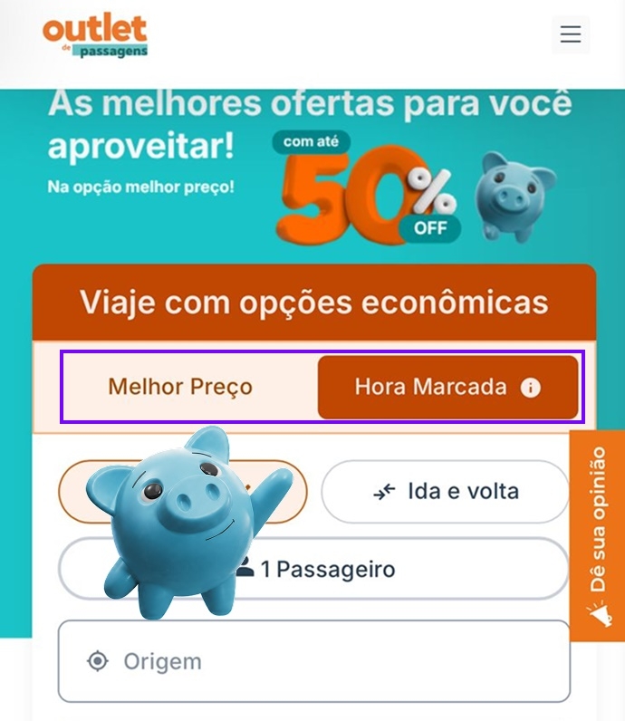 redirecionamento externo para site do outlet de hotéis
